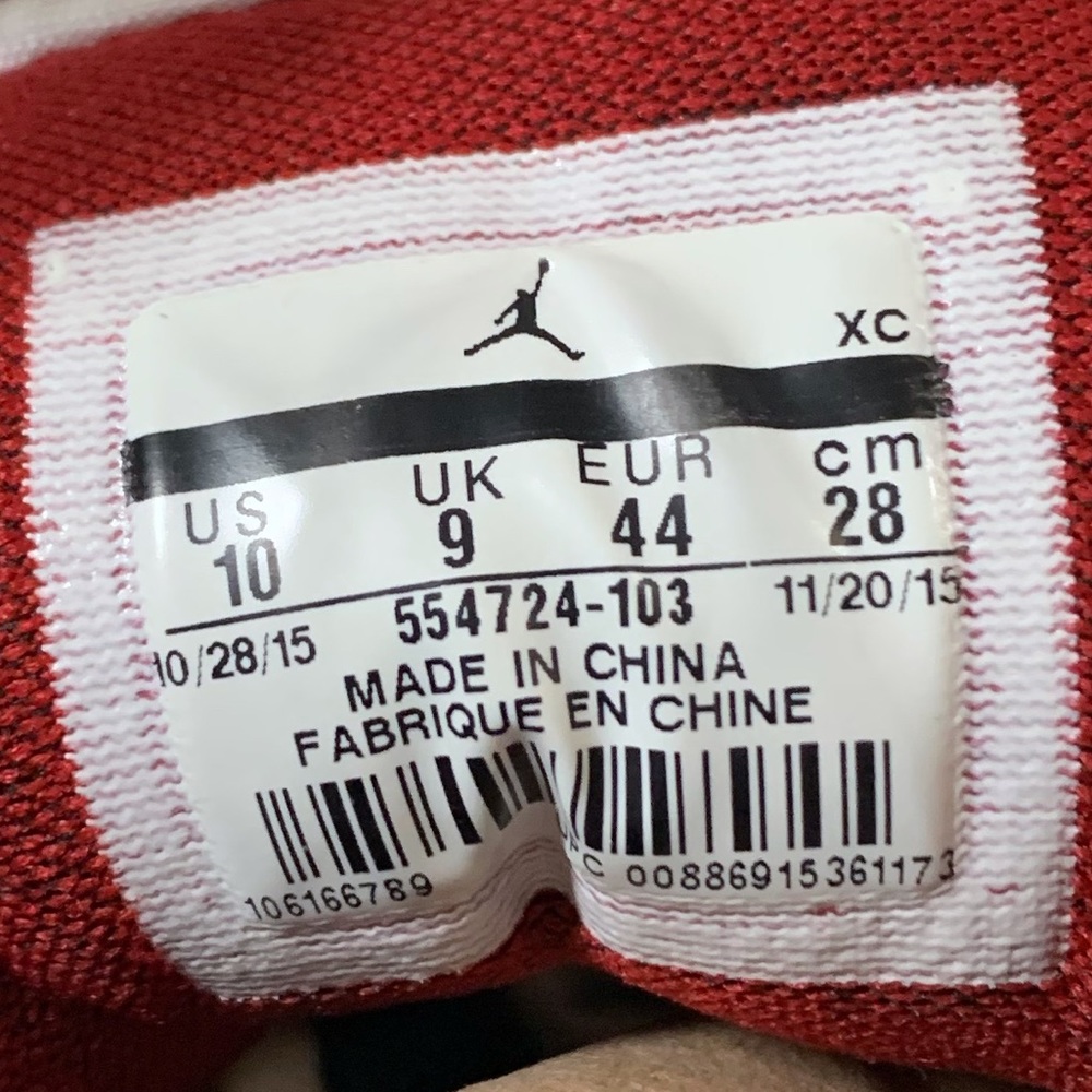 Nike Air Jordan 1 Mid Gym Red 554724-103 10 White - Picture 8 of 8